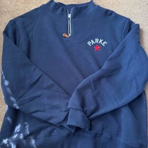 Parke Women's Navy quarter Zip mockneck